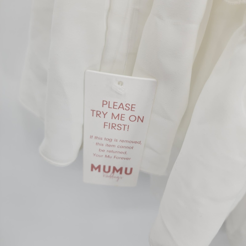 Show Me Your MuMu White Ruffle One-Shoulder Mini Dress - Picture 8 of 10